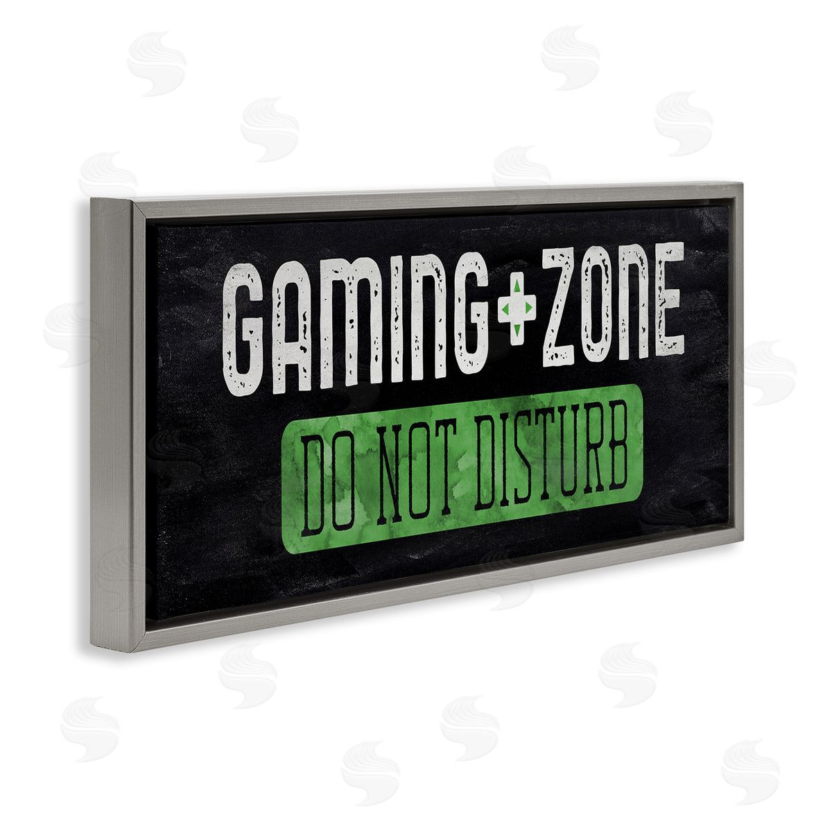 Do Not Disturb Gaming Zone Grey Floating Frame Canvas Wall Art, Home Decor by CAD Designs