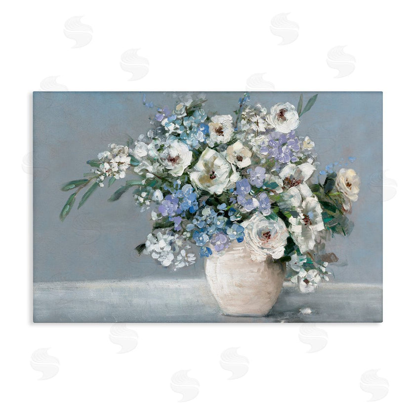 Sally Swatland | Elegant Blooms on Blue