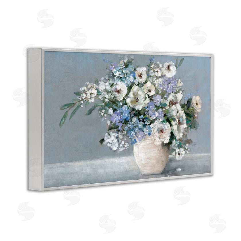 Sally Swatland | Elegant Blooms on Blue