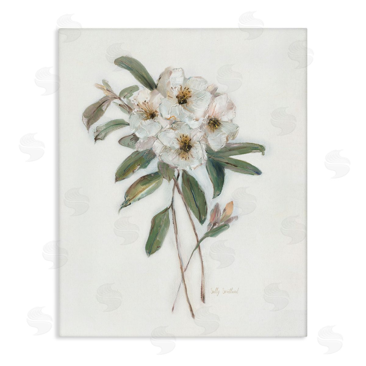 Flower Sprig Bundle Canvas Wall Art, Home Decor by Sally Swatland