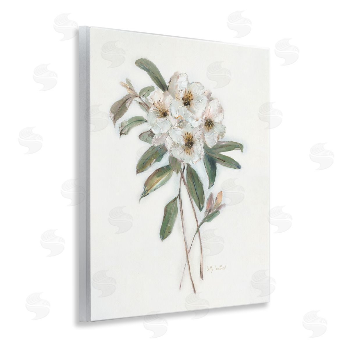 Flower Sprig Bundle Wood Plaque Wall Art, Home Decor by Sally Swatland