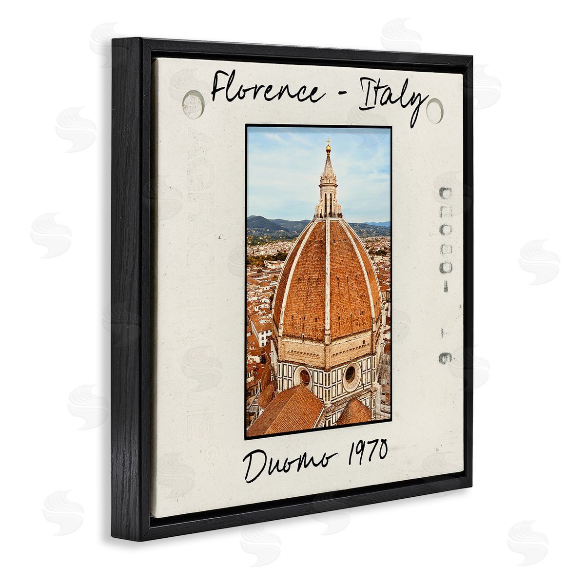 Florence Italy Travel View Black Floating Frame Canvas Wall Art, Home Decor by Val Rhodes