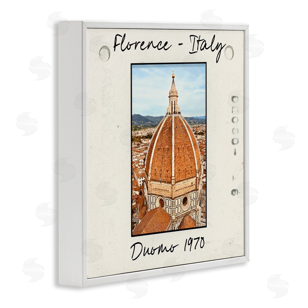 Florence Italy Travel View White Frame Print Wall Art, Home Decor by Val Rhodes