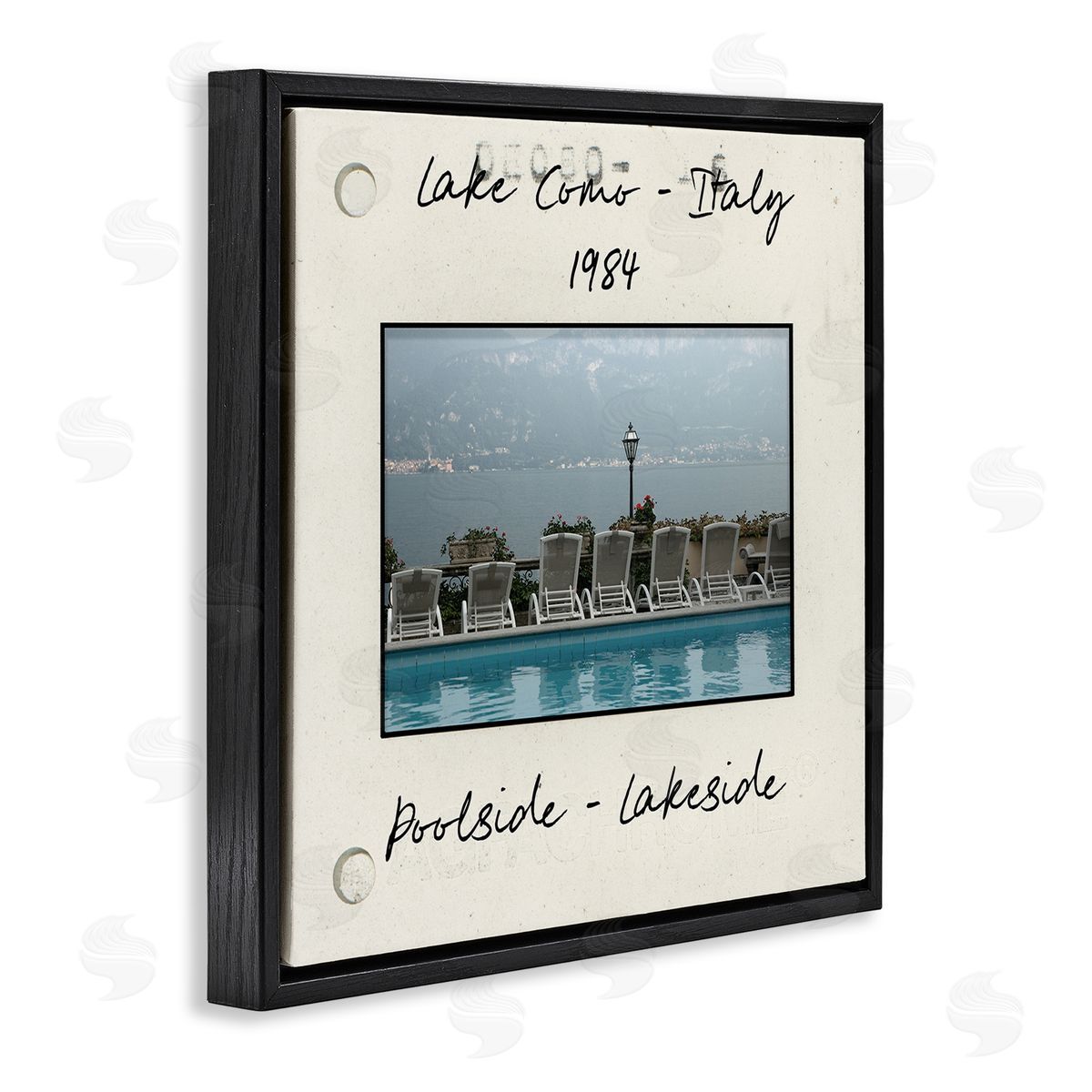 Vintage Style Italy Travel Black Floating Frame Canvas Wall Art, Home Decor by Danita Delimont