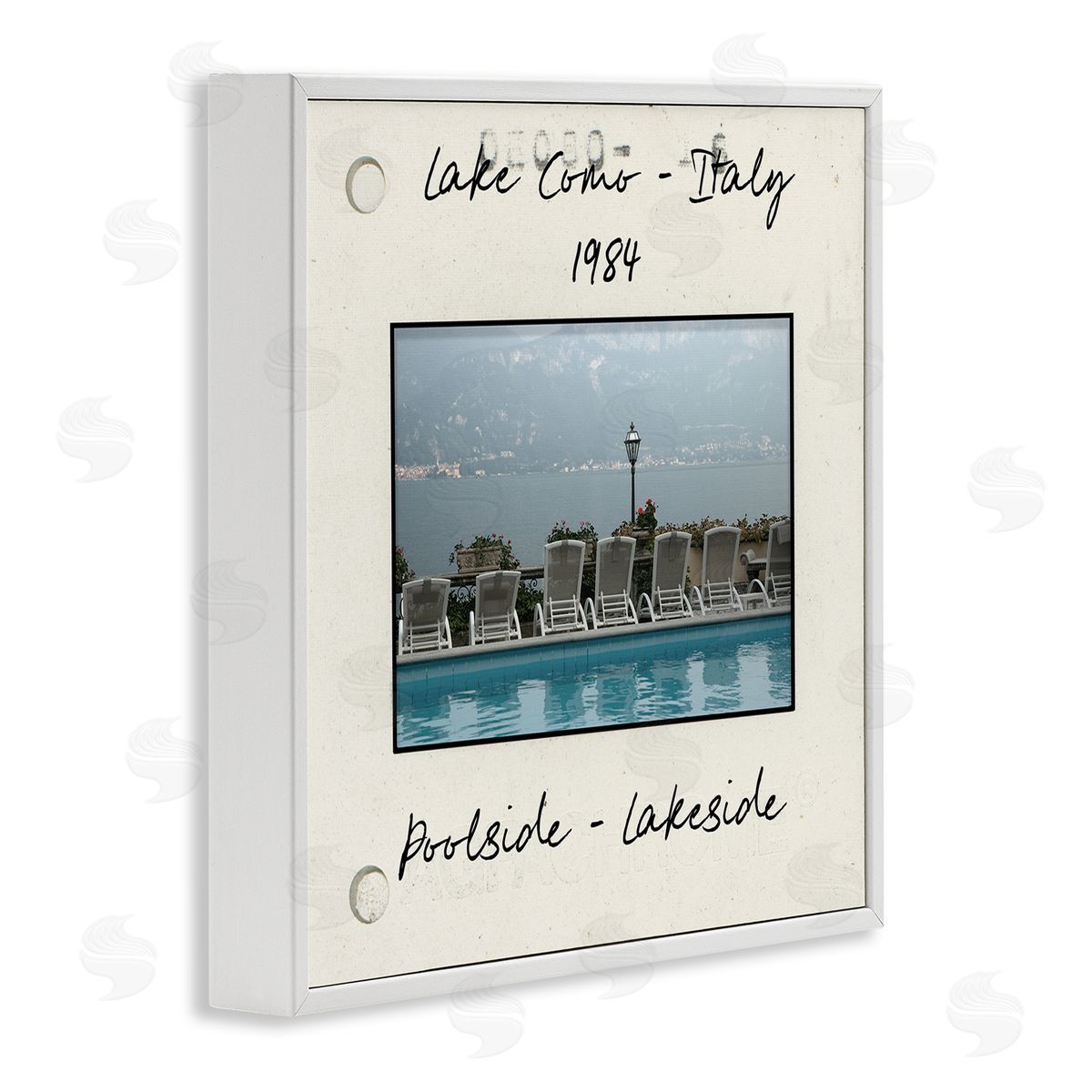 Vintage Style Italy Travel White Frame Print Wall Art, Home Decor by Danita Delimont