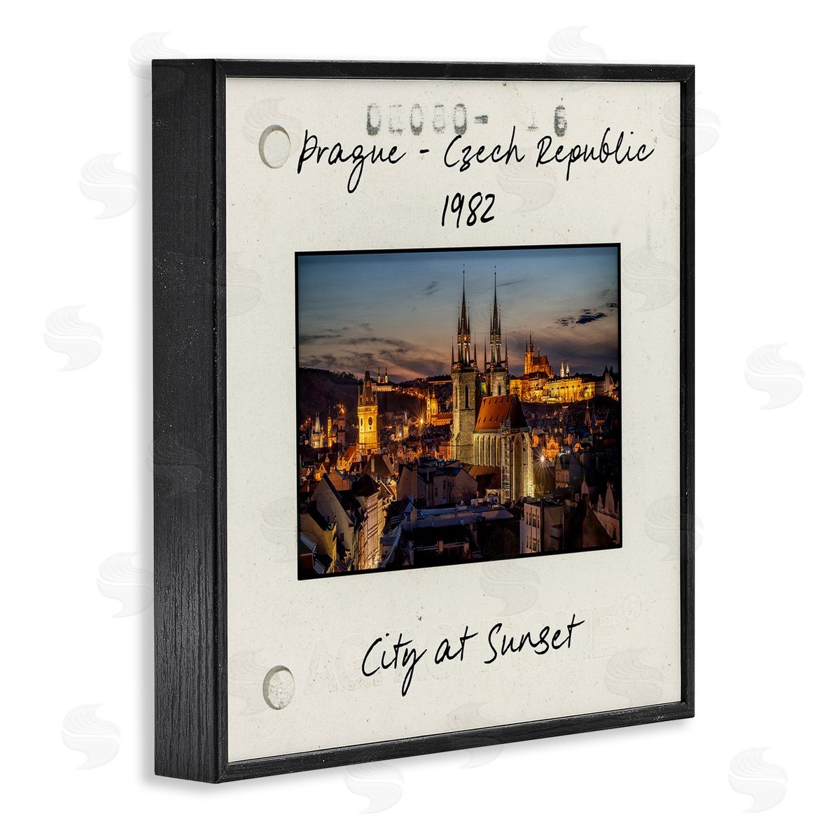 Prague Travel Cityscape Black Frame Print Wall Art, Home Decor by Danita Delimont