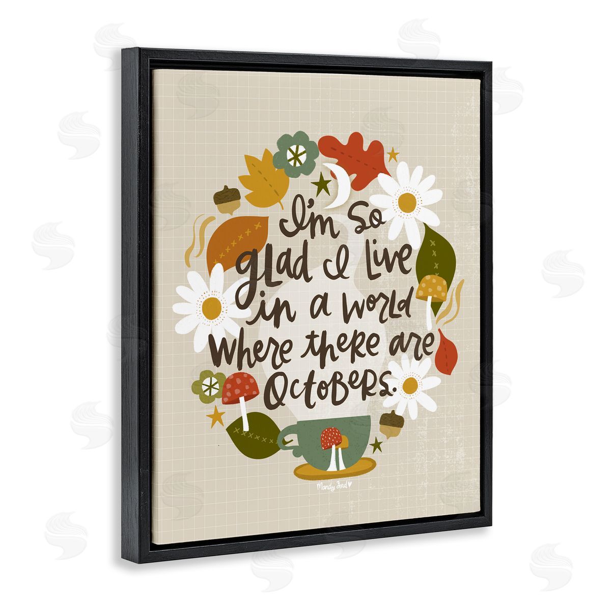 A World Where There Are Octobers Black Floating Frame Canvas Wall Art, Home Decor by Mandy Ford Art + Illustration