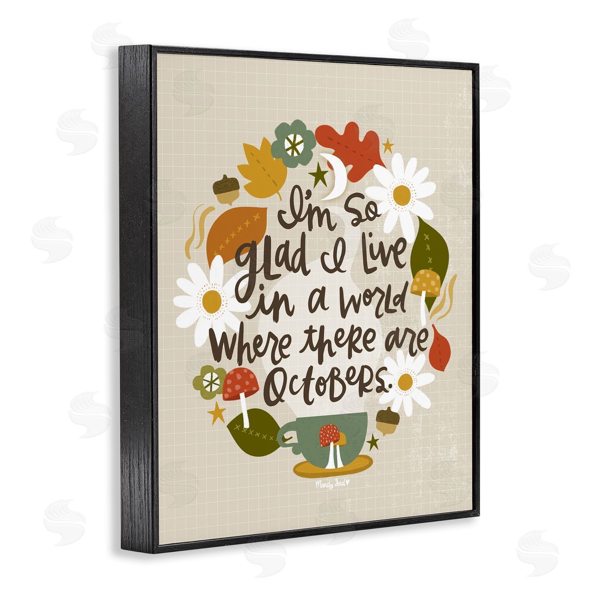 A World Where There Are Octobers Black Frame Print Wall Art, Home Decor by Mandy Ford Art + Illustration