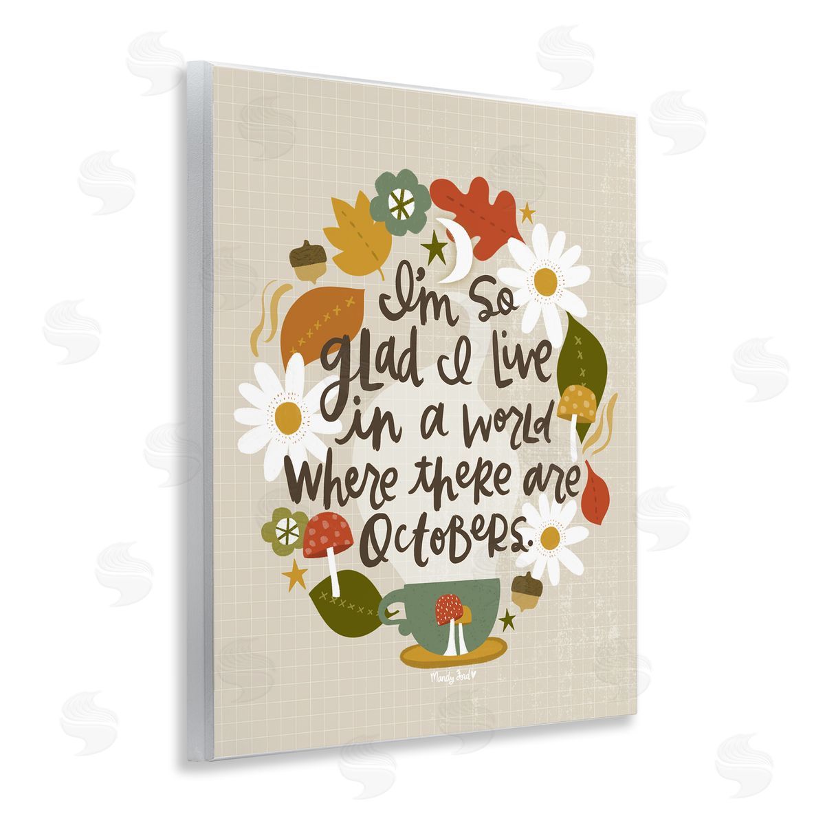 A World Where There Are Octobers Wood Plaque Wall Art, Home Decor by Mandy Ford Art + Illustration