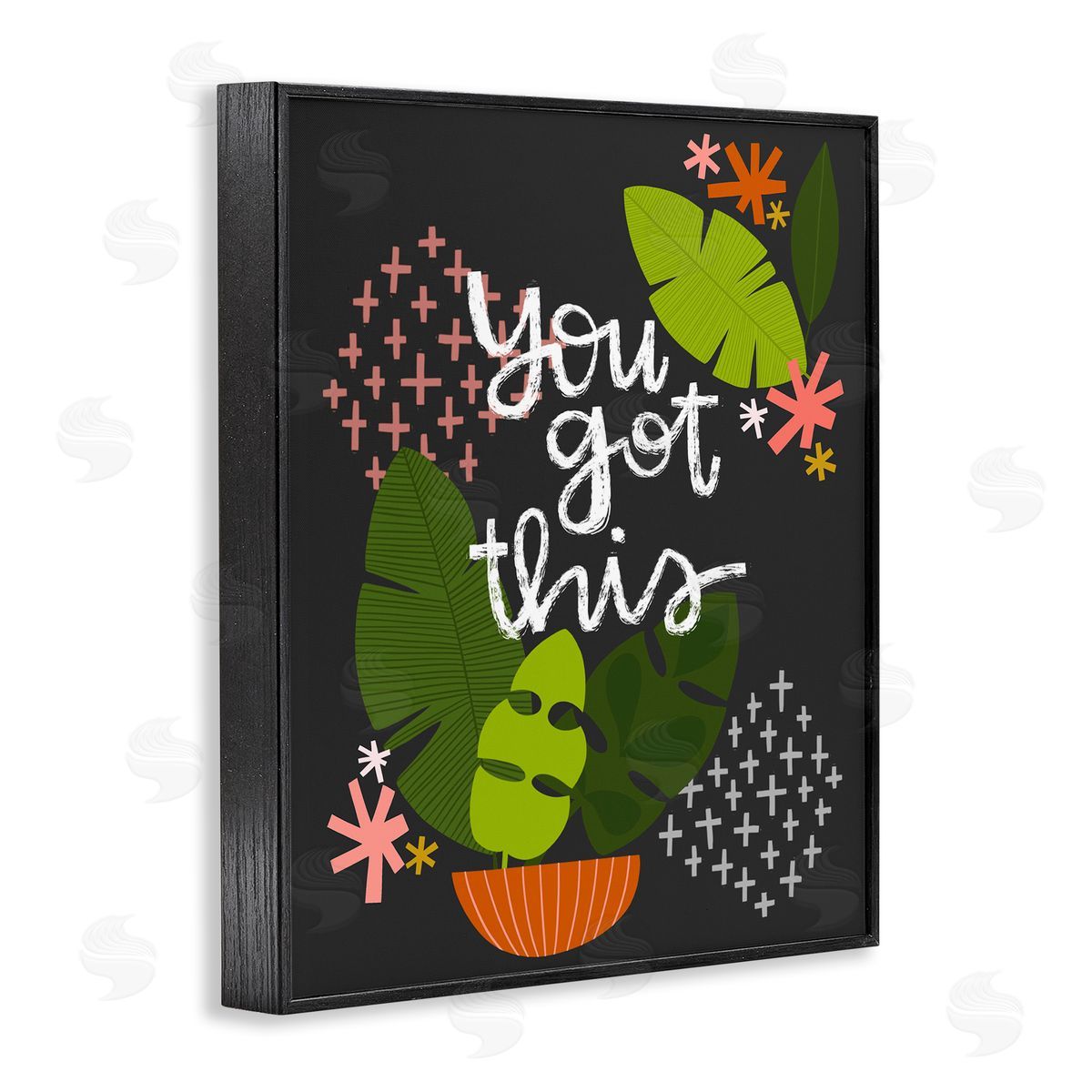 Modern You Got This Plant Black Frame Print Wall Art, Home Decor by Mandy Ford Art + Illustration