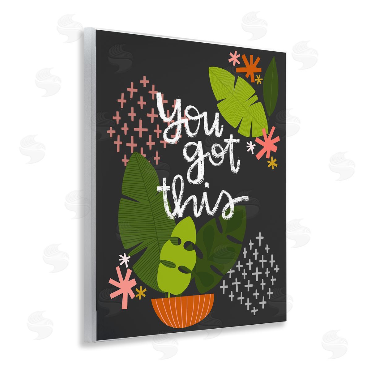 Modern You Got This Plant Wood Plaque Wall Art, Home Decor by Mandy Ford Art + Illustration