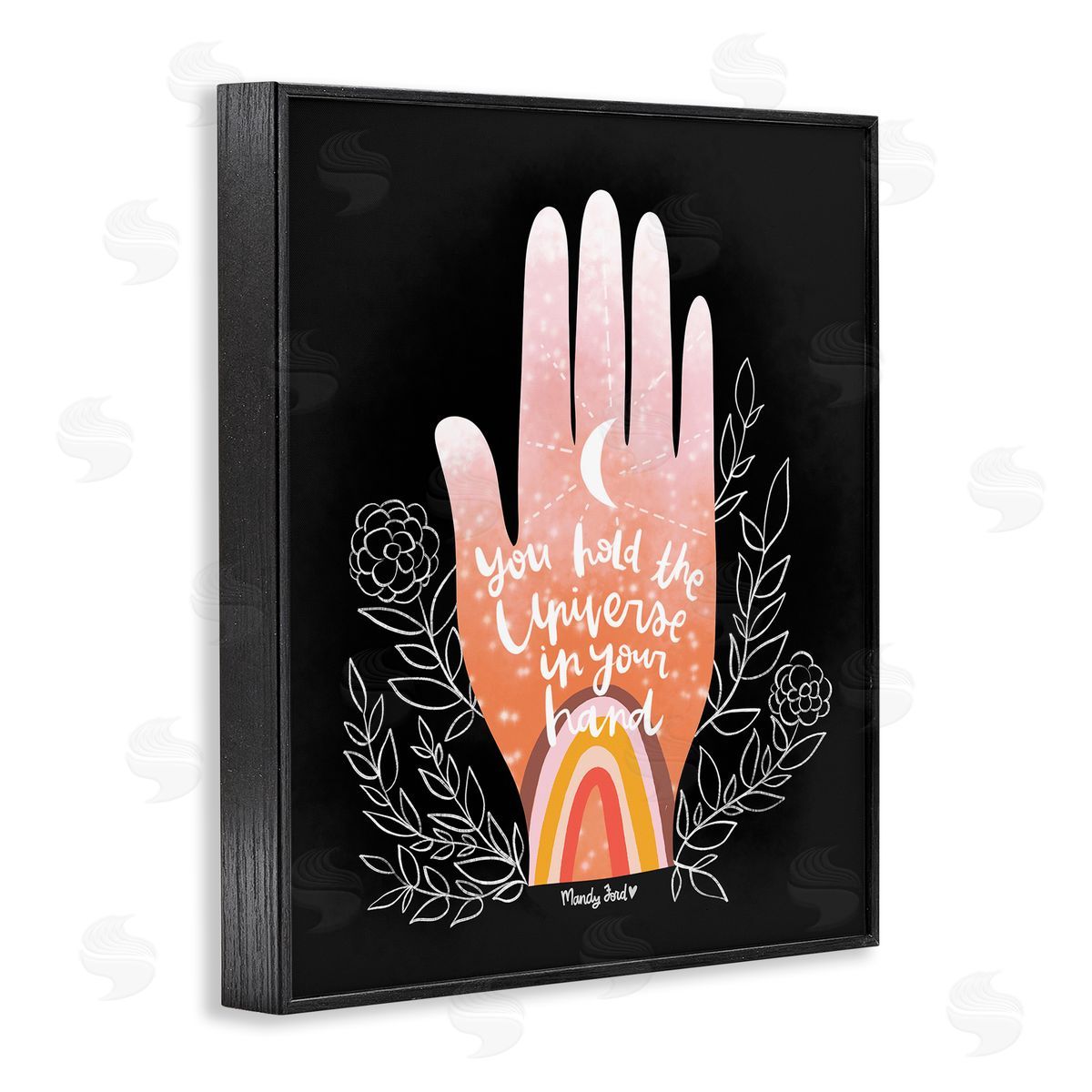 Universe In Your Hand Black Frame Print Wall Art, Home Decor by Mandy Ford Art + Illustration