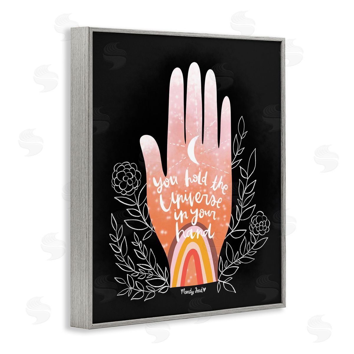 Universe In Your Hand Grey Frame Print Wall Art, Home Decor by Mandy Ford Art + Illustration