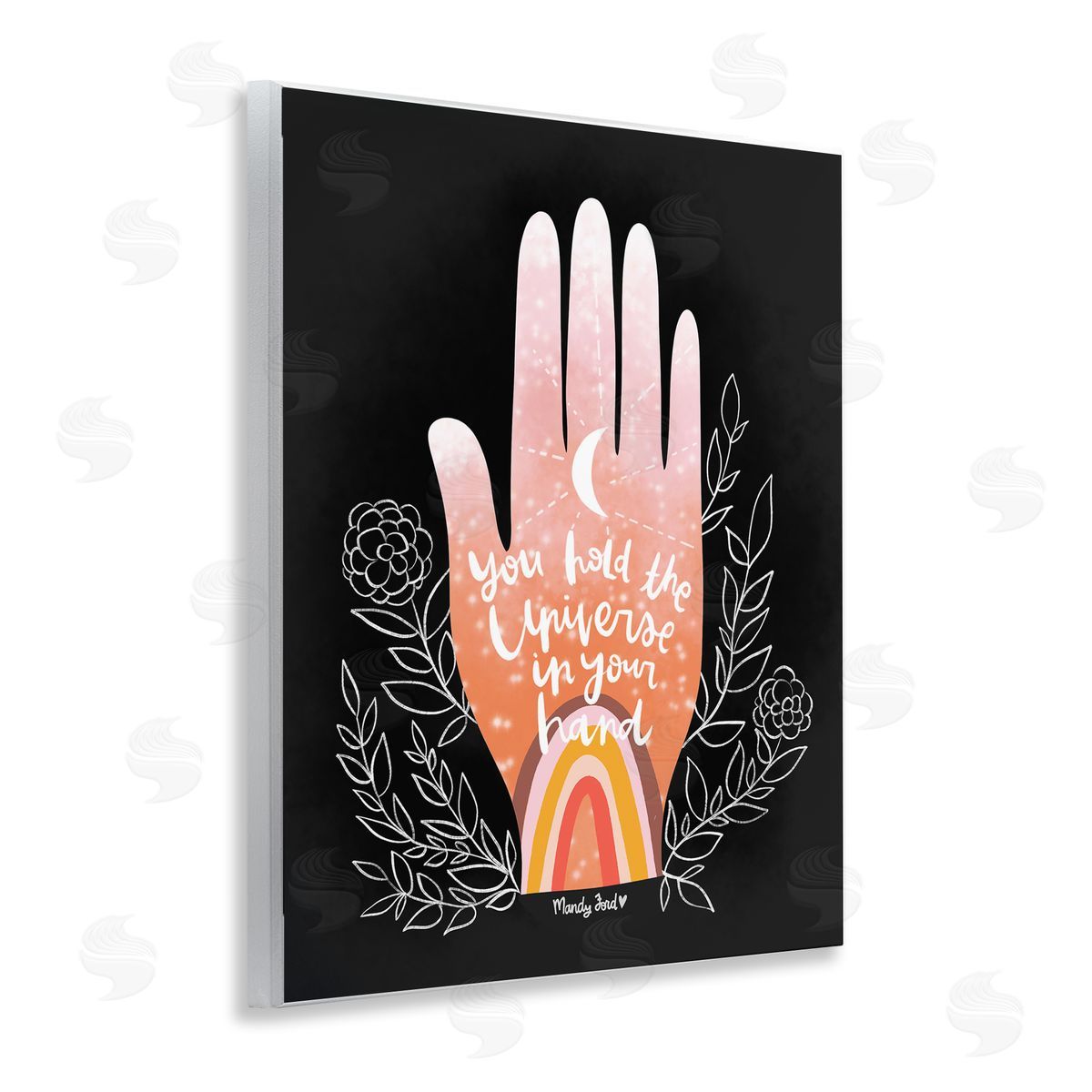Universe In Your Hand Wood Plaque Wall Art, Home Decor by Mandy Ford Art + Illustration