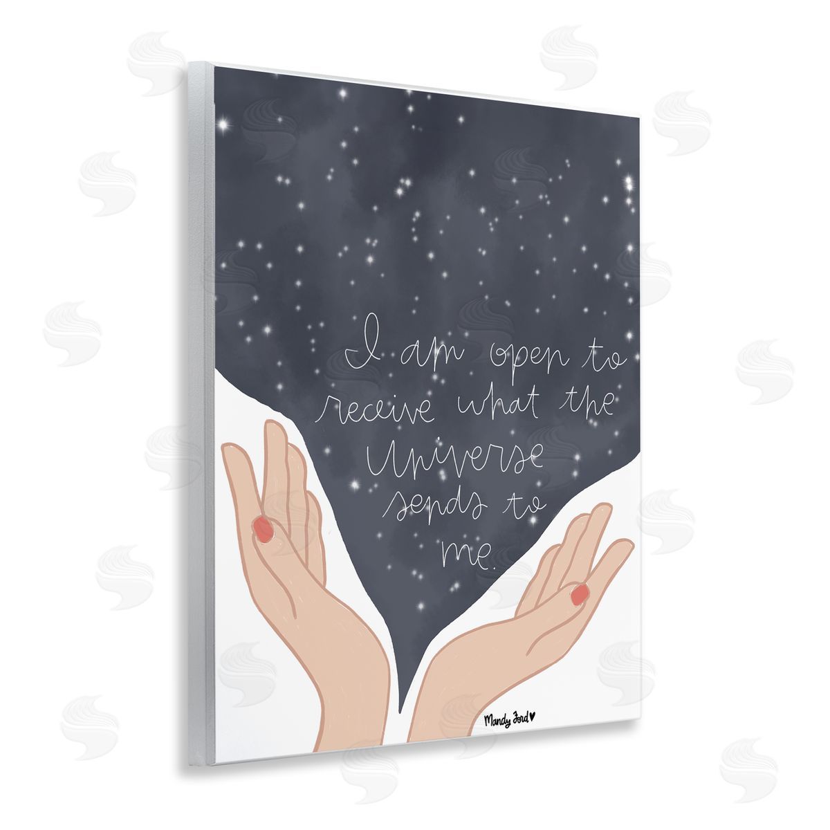 Receive What Universe Sends Wood Plaque Wall Art, Home Decor by Mandy Ford Art + Illustration