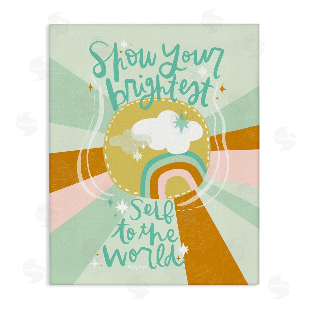 Show Your Brightest Self Canvas Wall Art, Home Decor by Mandy Ford Art + Illustration