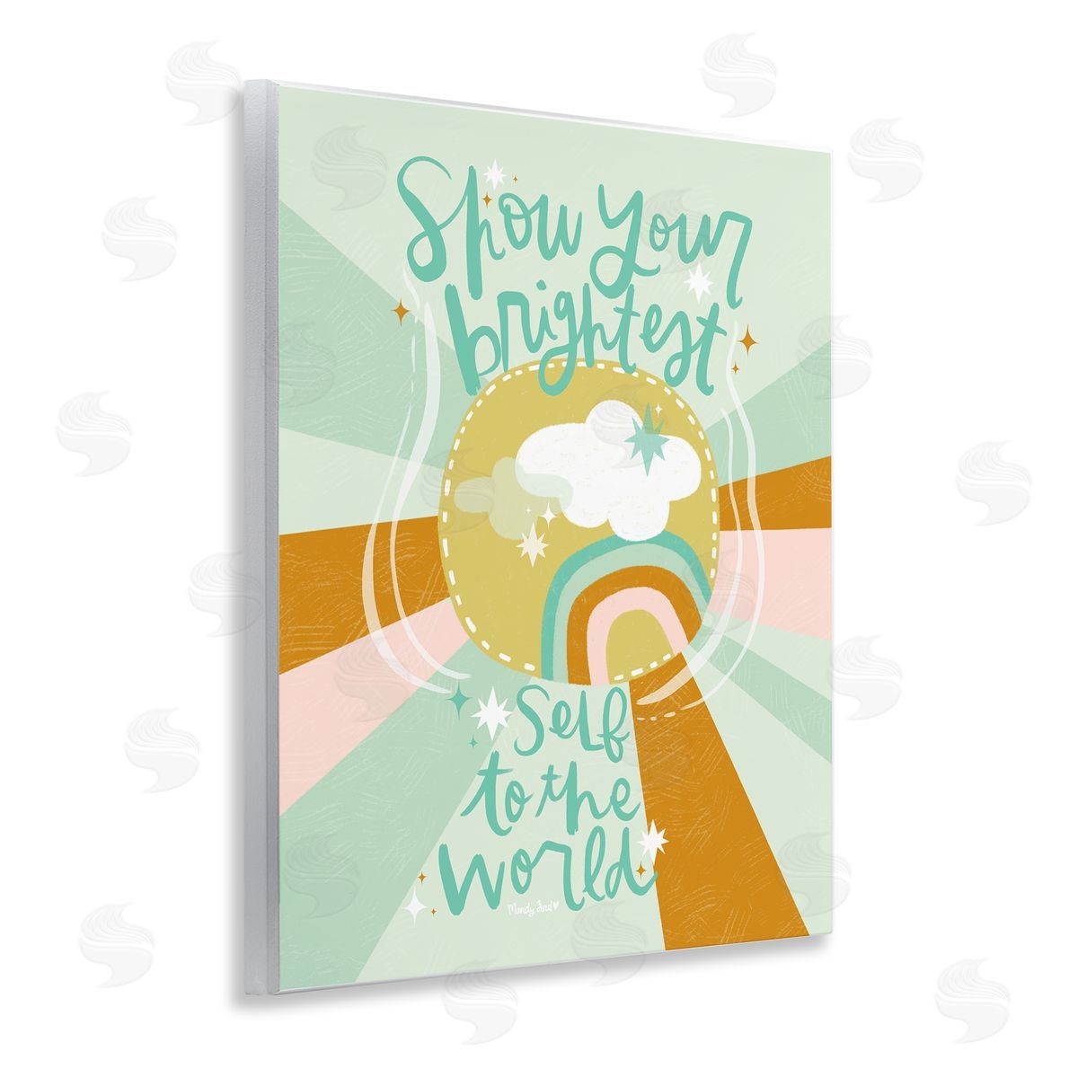 Show Your Brightest Self Wood Plaque Wall Art, Home Decor by Mandy Ford Art + Illustration