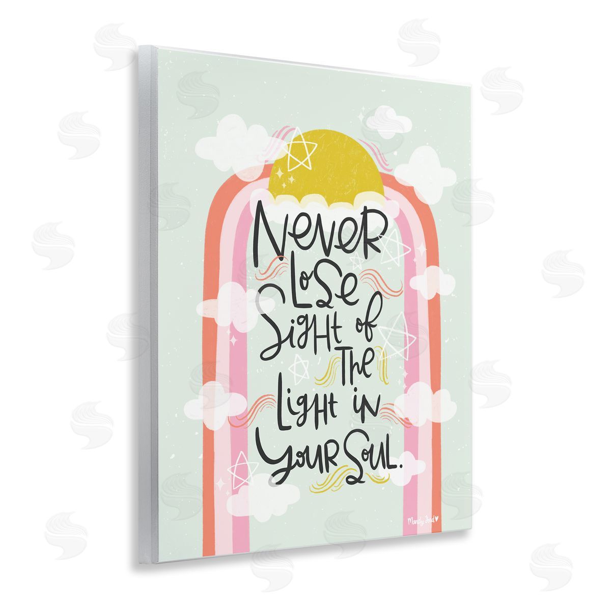 Light In Your Soul Wood Plaque Wall Art, Home Decor by Mandy Ford Art + Illustration