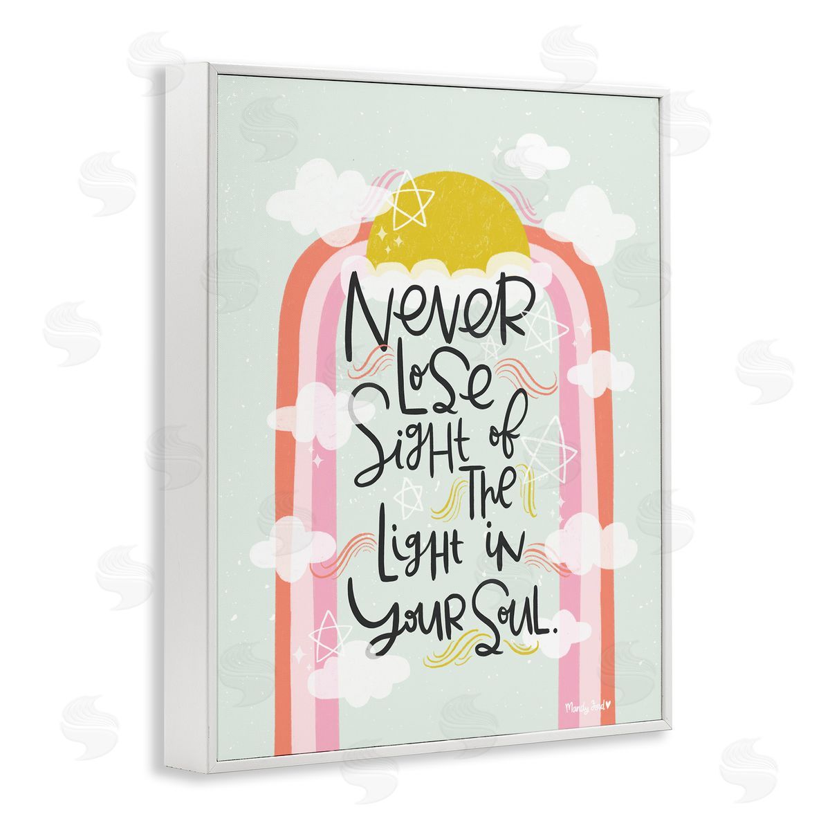 Light In Your Soul White Frame Print Wall Art, Home Decor by Mandy Ford Art + Illustration