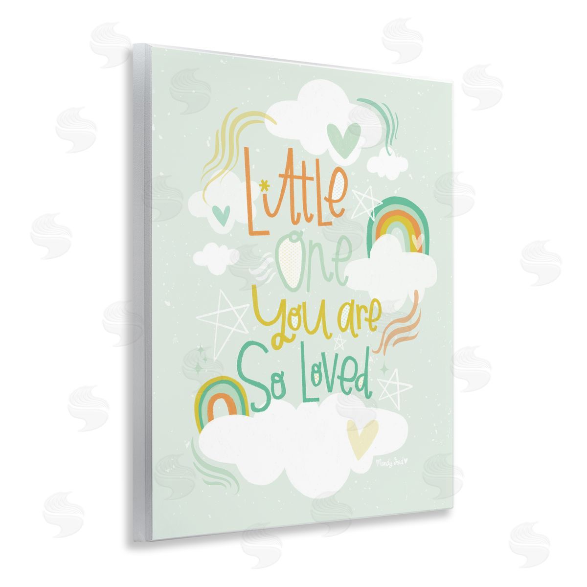 Little One You Are Loved Wood Plaque Wall Art, Home Decor by Mandy Ford Art + Illustration