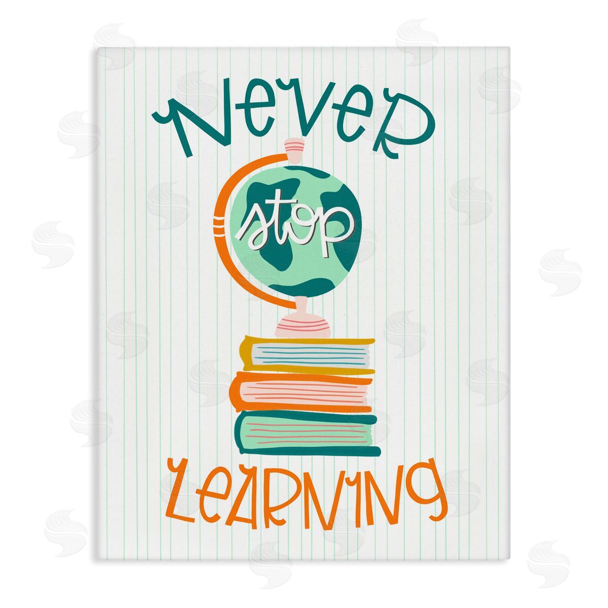 Never Stop Learning Canvas Wall Art, Home Decor by Mandy Ford Art + Illustration