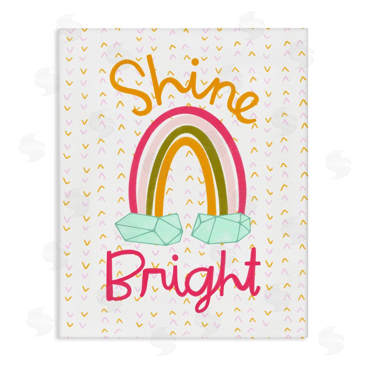 Shine Bright Geometric Rainbow Canvas Wall Art, Home Decor by Mandy Ford Art + Illustration