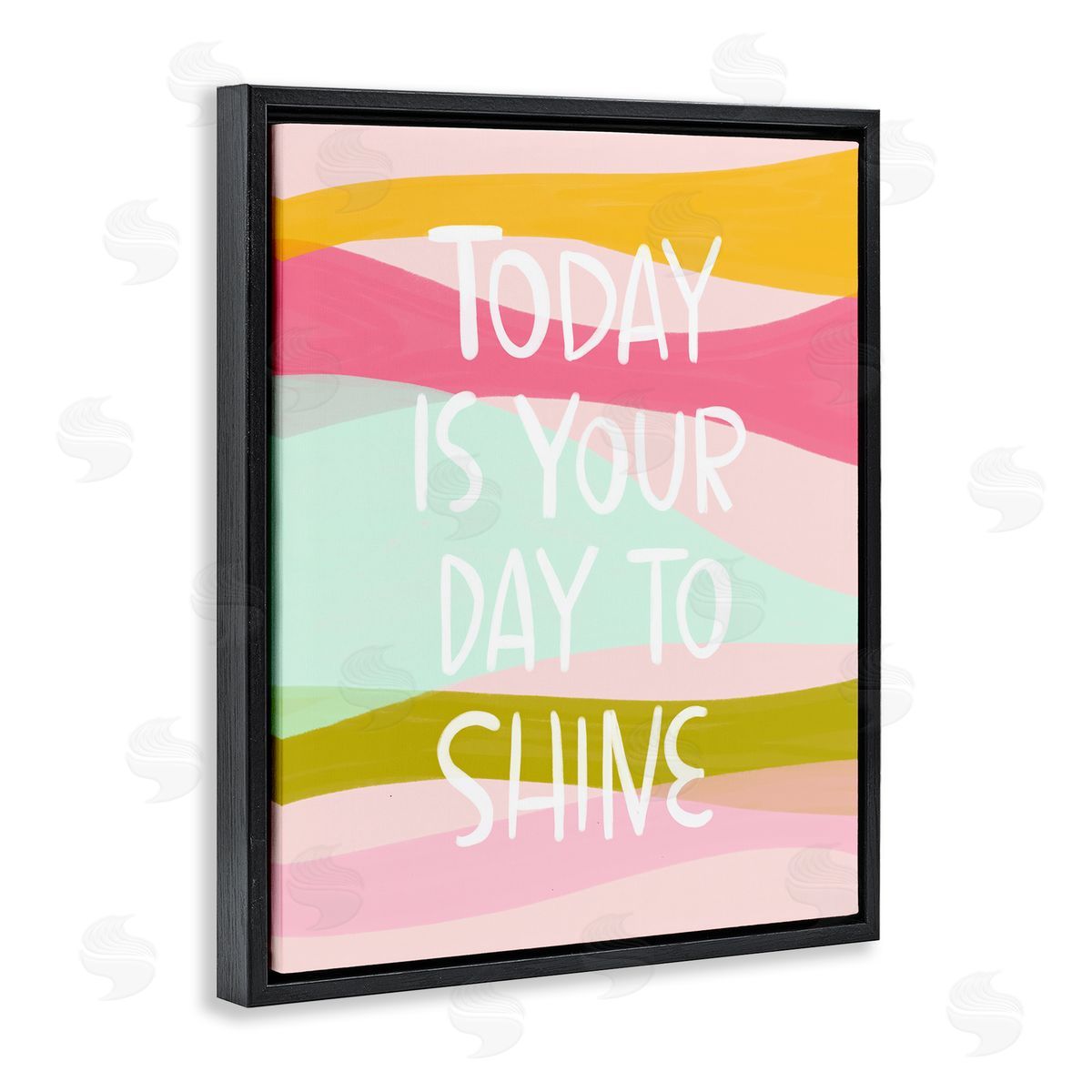 Pastel Day To Shine Black Floating Frame Canvas Wall Art, Home Decor by Mandy Ford Art + Illustration