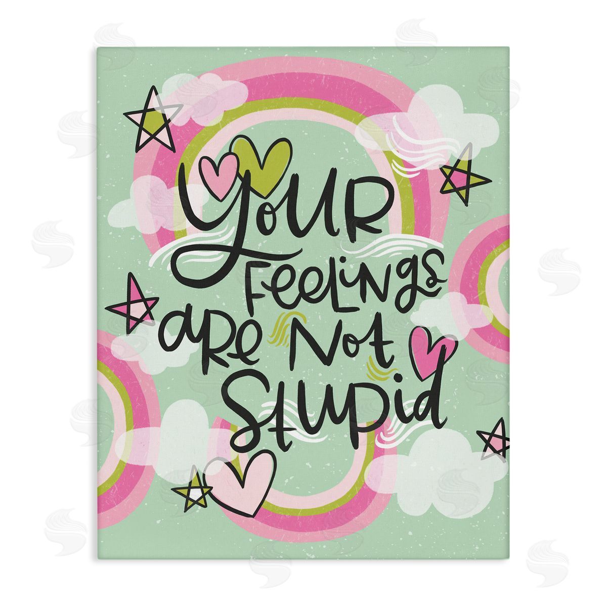Your Feelings Are Not Stupid Canvas Wall Art, Home Decor by Mandy Ford Art + Illustration
