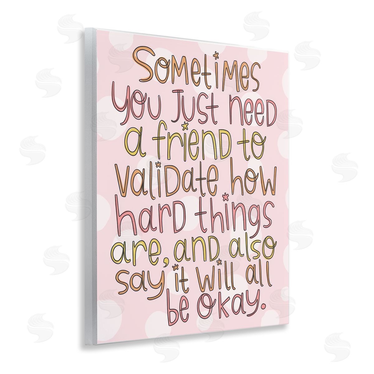 Comforting Friendship Quote Wood Plaque Wall Art, Home Decor by Mandy Ford Art + Illustration