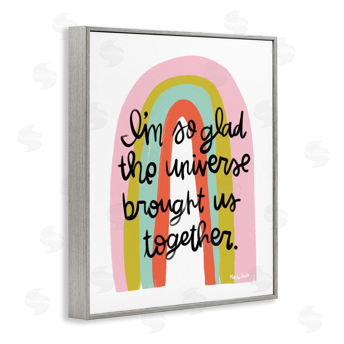 Universe Brought Us Together Grey Frame Print Wall Art, Home Decor by Mandy Ford Art + Illustration