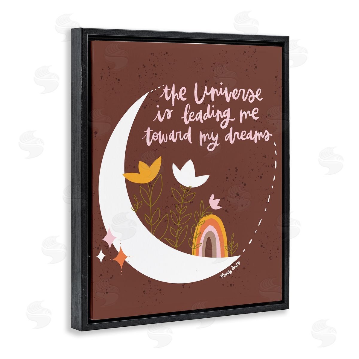 Leading Me To My Dreams Black Floating Frame Canvas Wall Art, Home Decor by Mandy Ford Art + Illustration