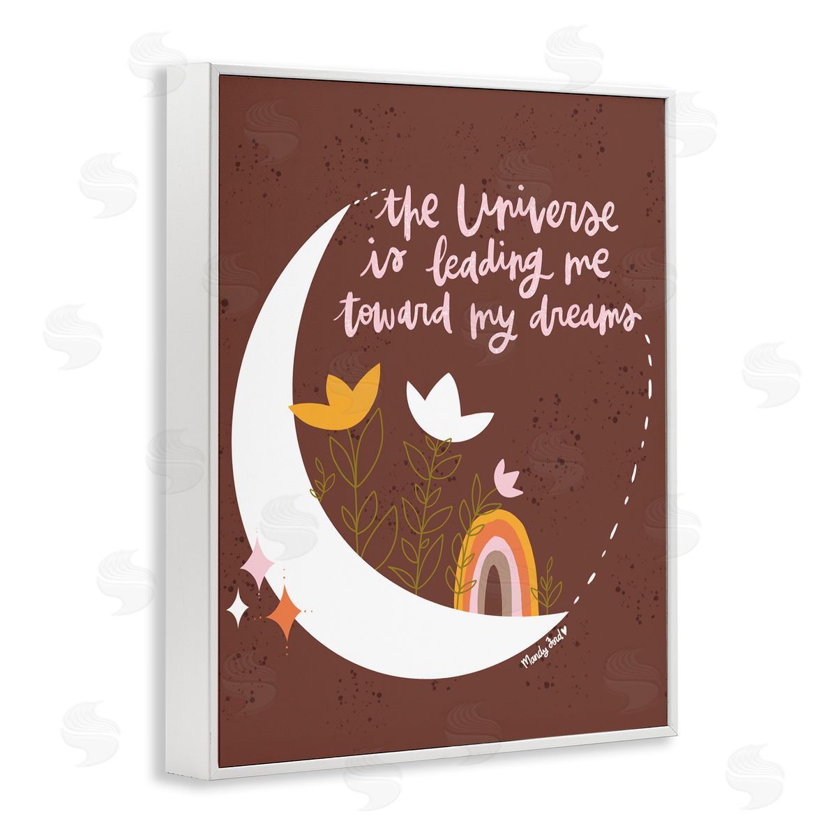 Leading Me To My Dreams White Frame Print Wall Art, Home Decor by Mandy Ford Art + Illustration