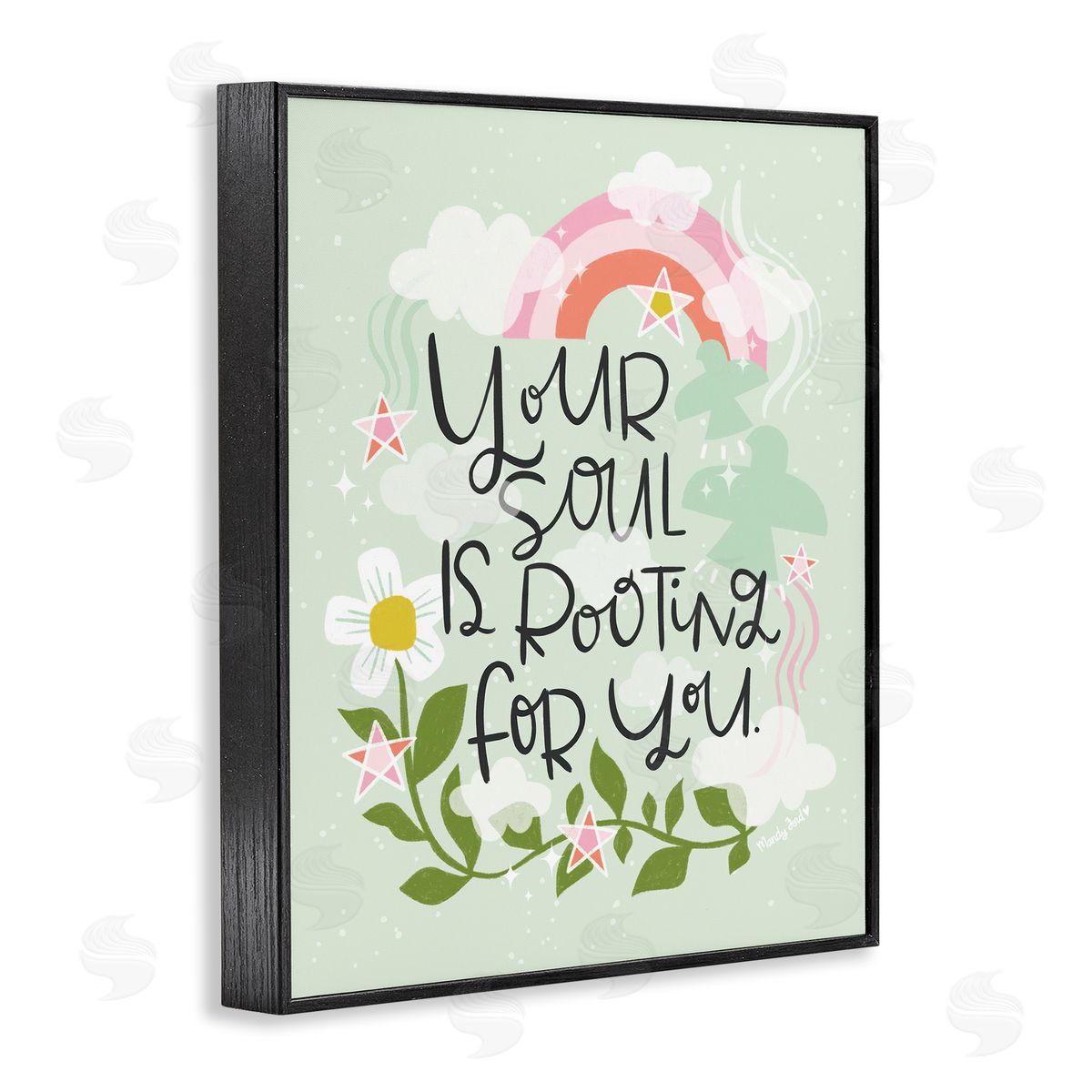 Your Soul Is Rooting For You Black Frame Print Wall Art, Home Decor by Mandy Ford Art + Illustration
