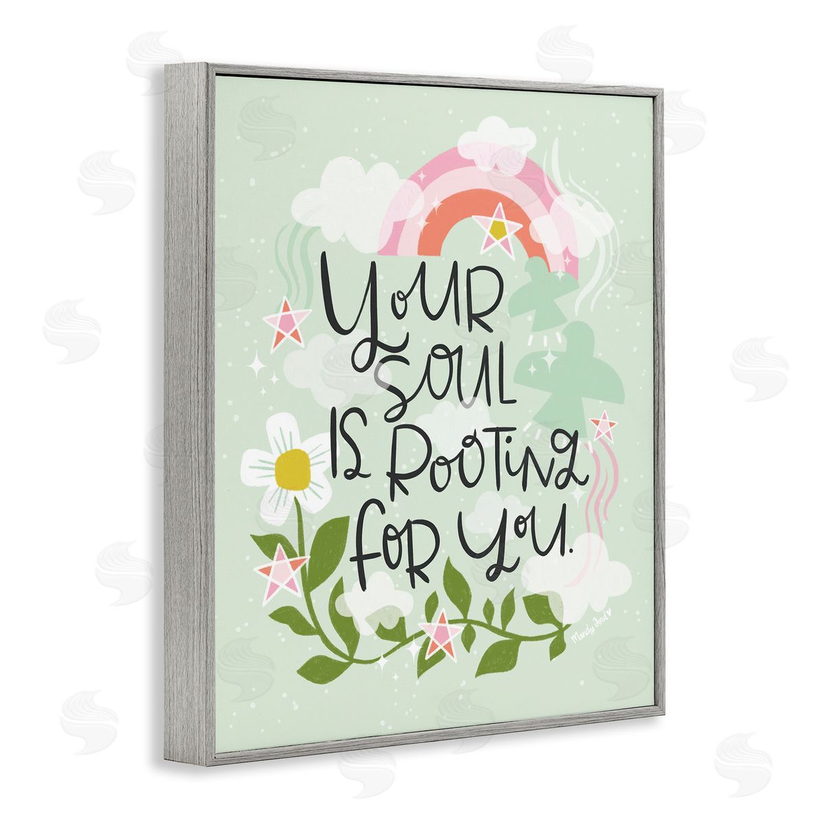 Your Soul Is Rooting For You Grey Frame Print Wall Art, Home Decor by Mandy Ford Art + Illustration