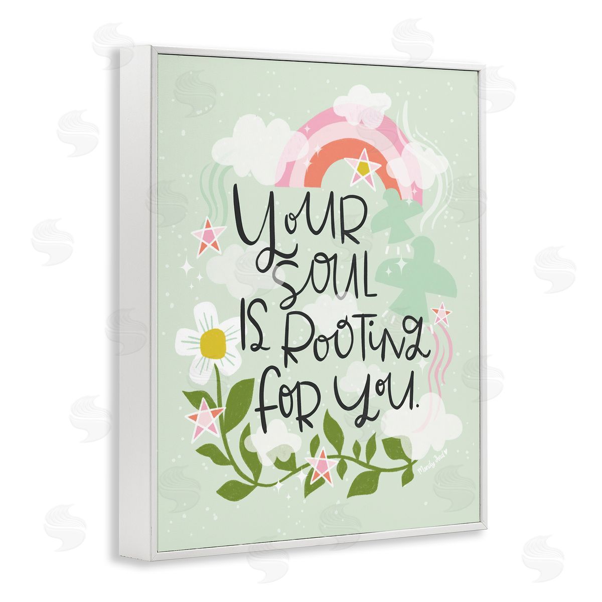 Your Soul Is Rooting For You White Frame Print Wall Art, Home Decor by Mandy Ford Art + Illustration
