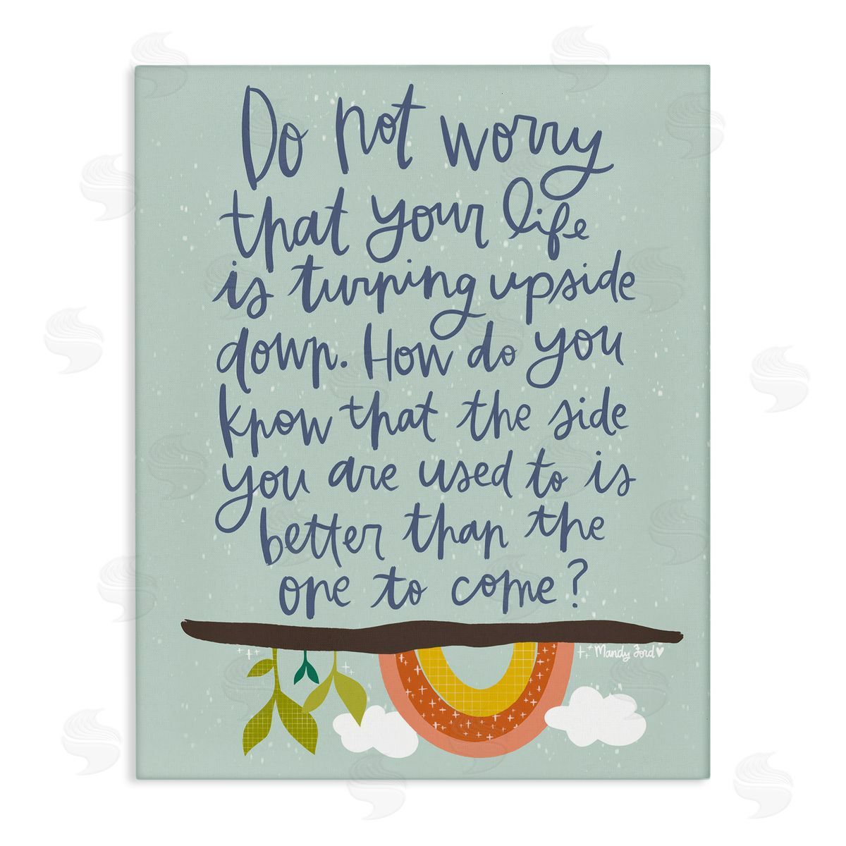 Hopeful Encouraging Phrase Canvas Wall Art, Home Decor by Mandy Ford Art + Illustration