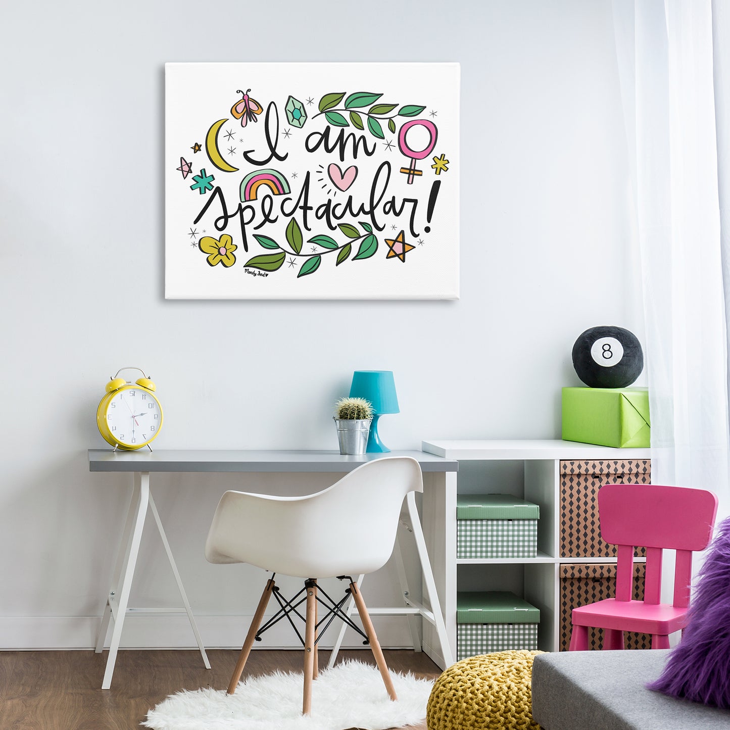 Motivational I Am Spectacular Canvas Wall Art in Room, Home Decor by Mandy Ford Art + Illustration