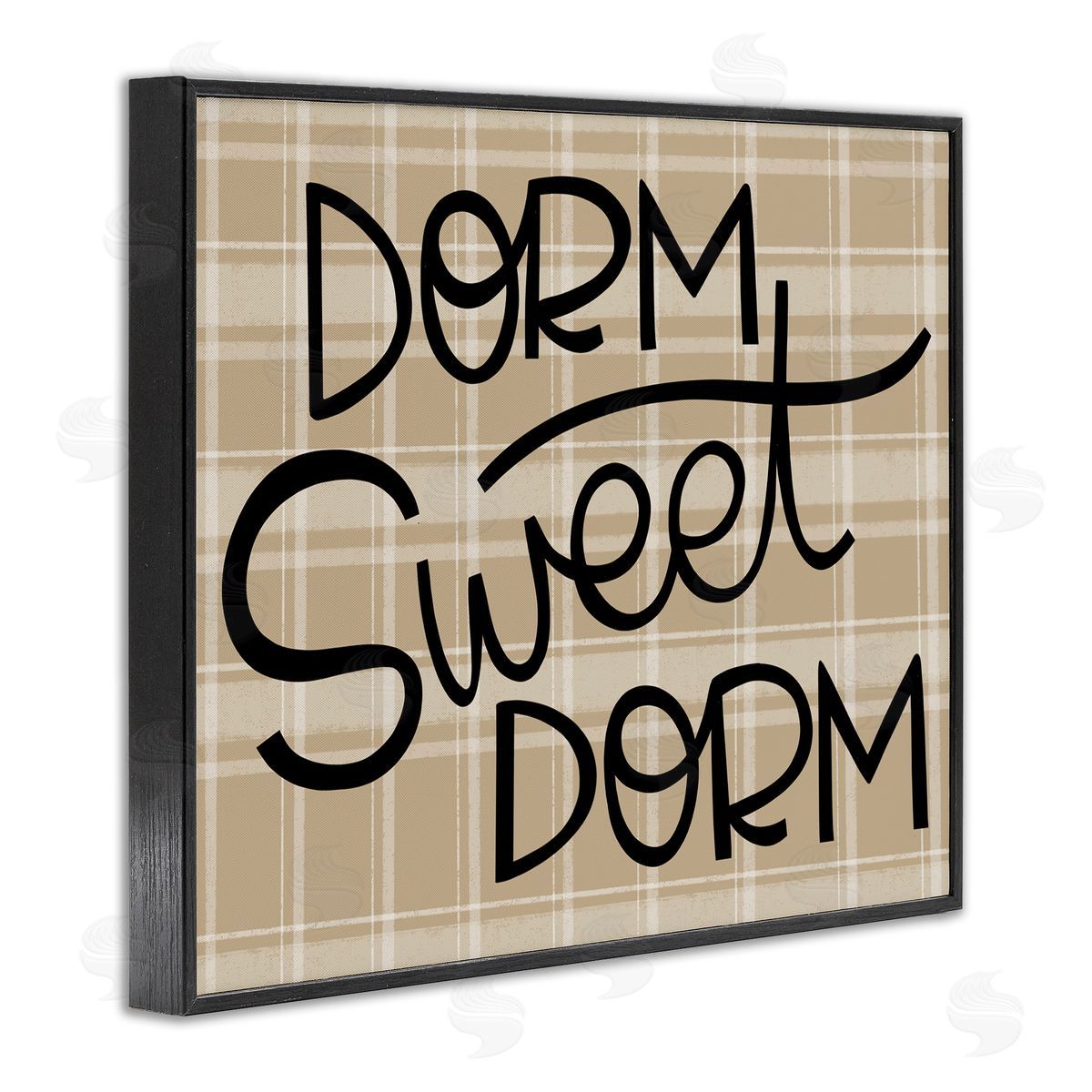 Sweet Dorm on Plaid Black Frame Print Wall Art, Home Decor by Mandy Ford Art + Illustration