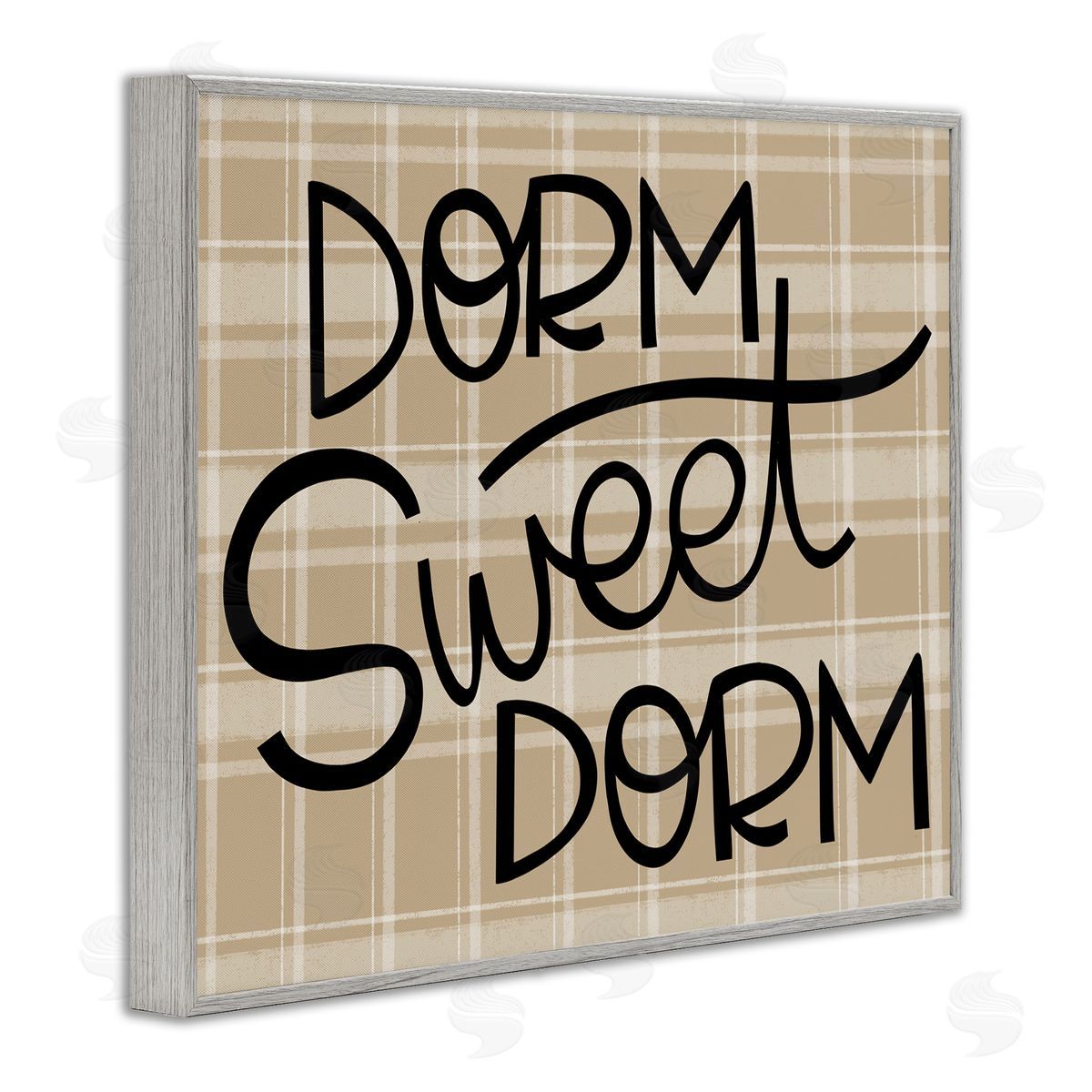 Sweet Dorm on Plaid Grey Frame Print Wall Art, Home Decor by Mandy Ford Art + Illustration