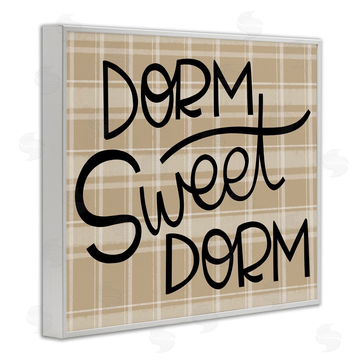 Sweet Dorm on Plaid White Frame Print Wall Art, Home Decor by Mandy Ford Art + Illustration