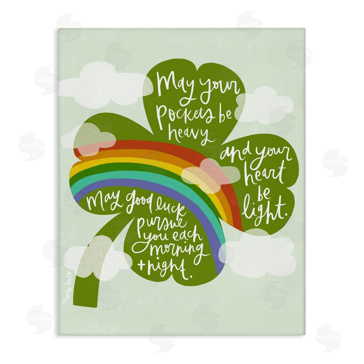 Uplifting Good Luck Rhyme Canvas Wall Art, Home Decor by Mandy Ford Art + Illustration