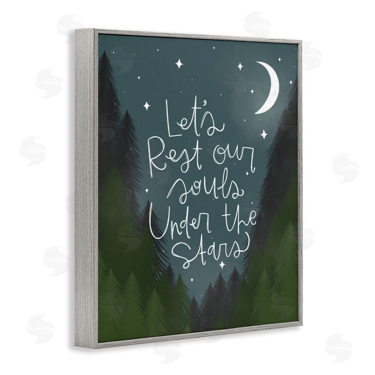 Rest Our Souls Under Stars Grey Frame Print Wall Art, Home Decor by Mandy Ford Art + Illustration