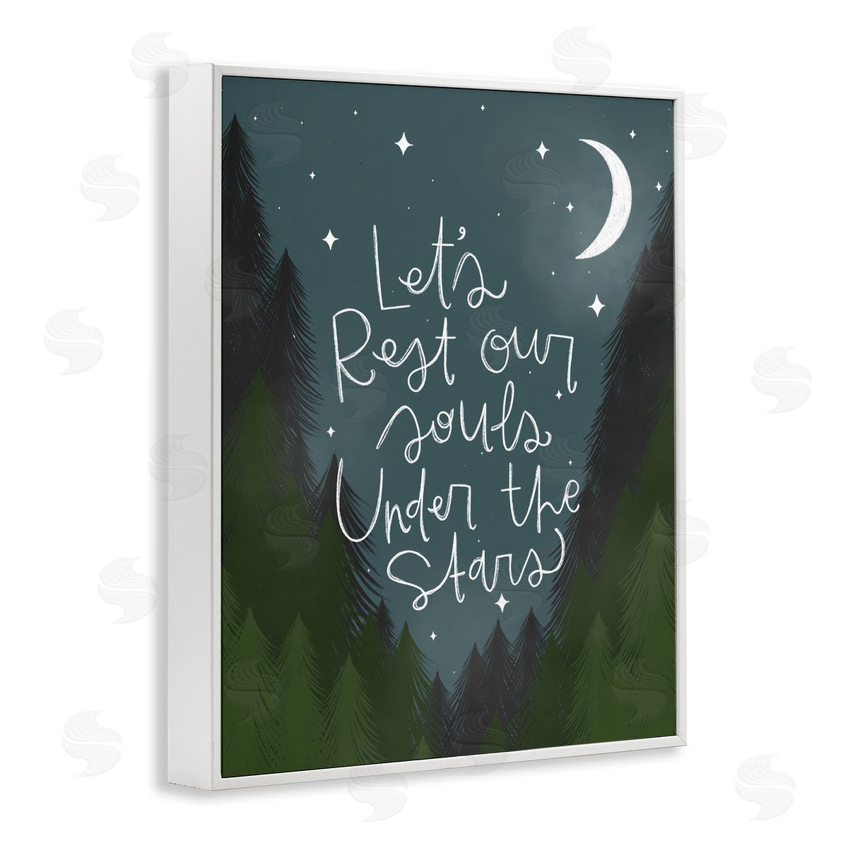 Rest Our Souls Under Stars White Frame Print Wall Art, Home Decor by Mandy Ford Art + Illustration