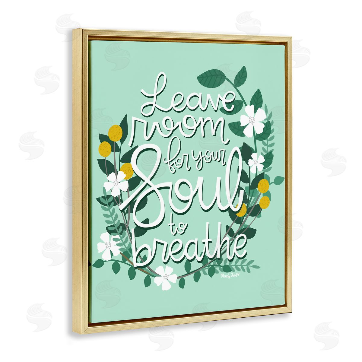 Room For Soul To Breathe Gold Floating Frame Canvas Wall Art, Home Decor by Mandy Ford Art + Illustration