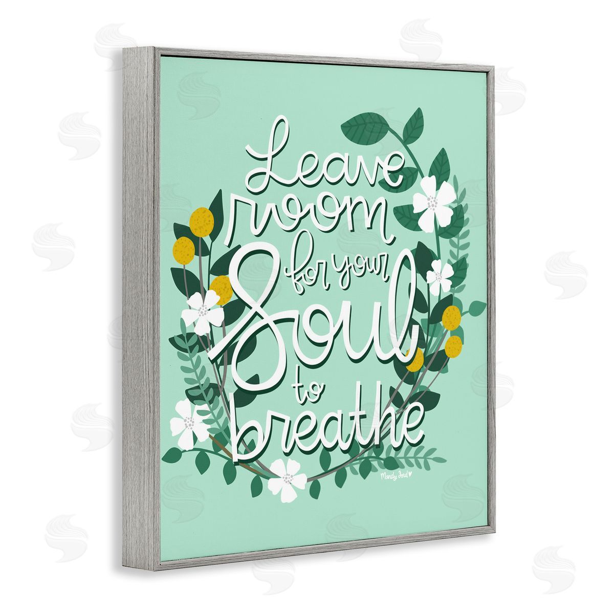 Room For Soul To Breathe Grey Frame Print Wall Art, Home Decor by Mandy Ford Art + Illustration