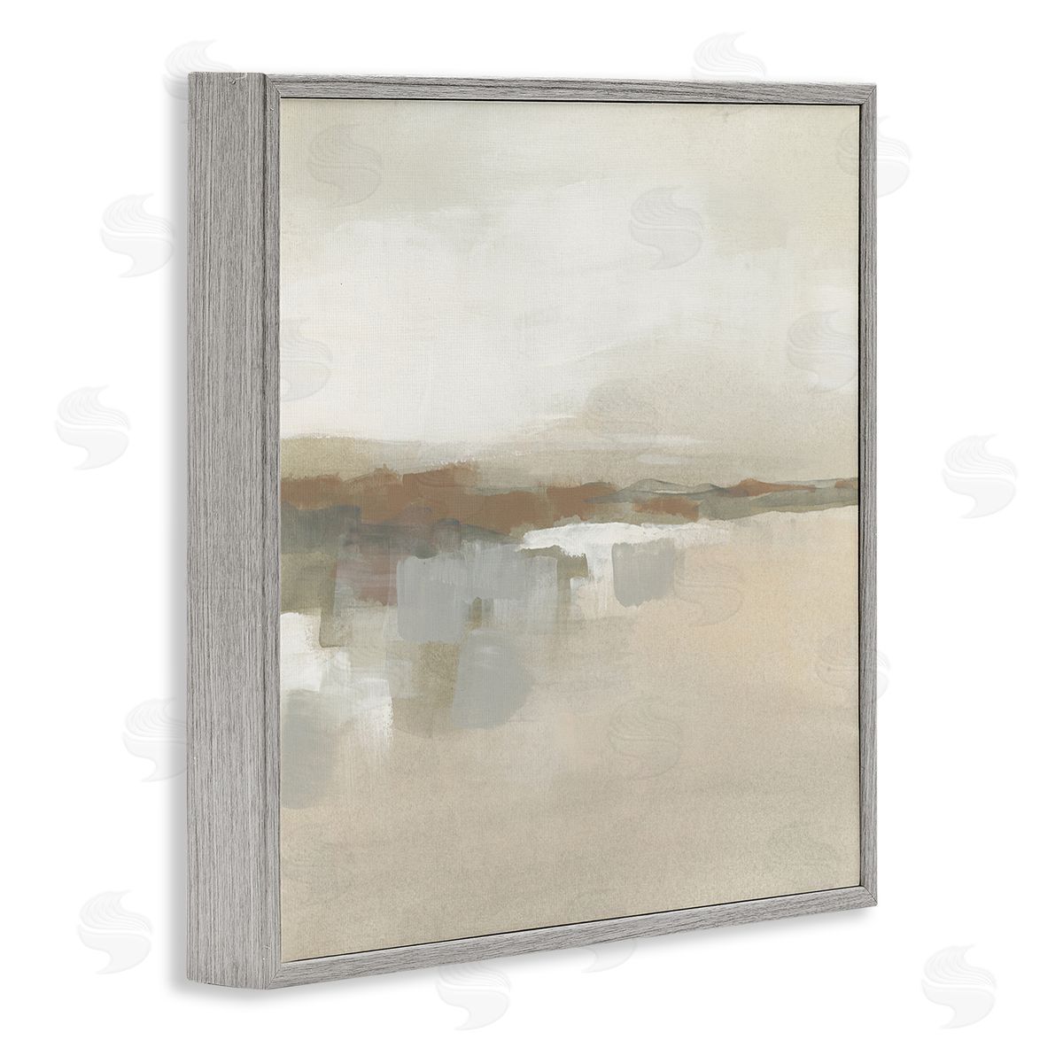 Southwestern Dunes Abstraction Grey Frame Print Wall Art, Home Decor by June Erica Vess