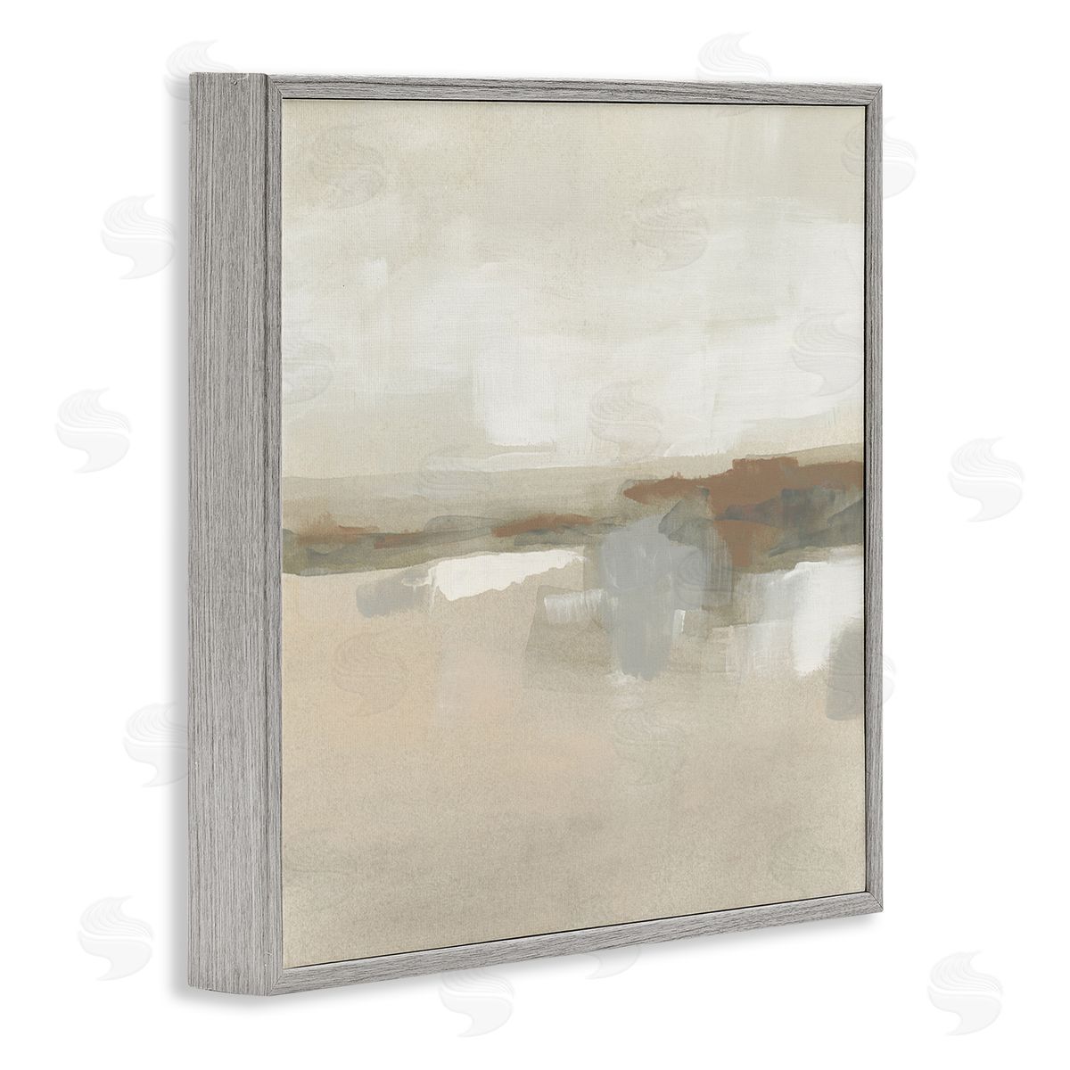Abstract Neutral Land Grey Frame Print Wall Art, Home Decor by June Erica Vess