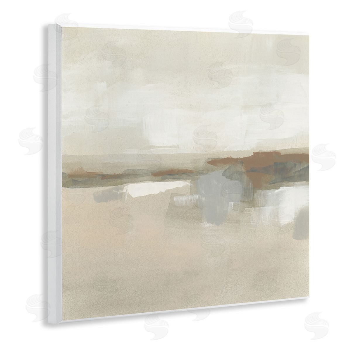 Abstract Neutral Land Wood Plaque Wall Art, Home Decor by June Erica Vess