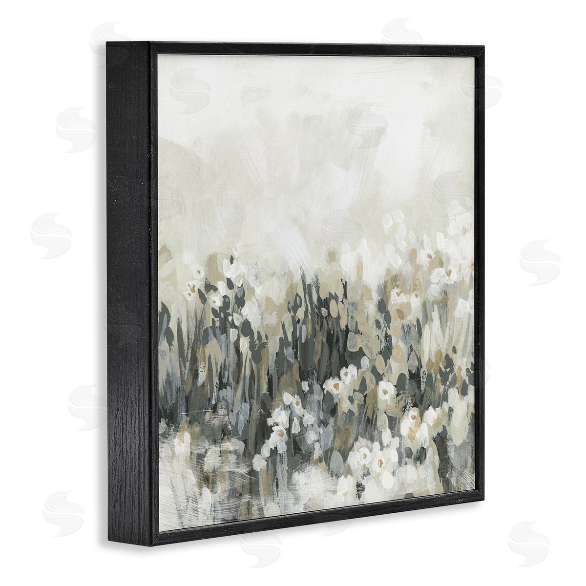 Grey & Beige Landscape Black Frame Print Wall Art, Home Decor by June Erica Vess
