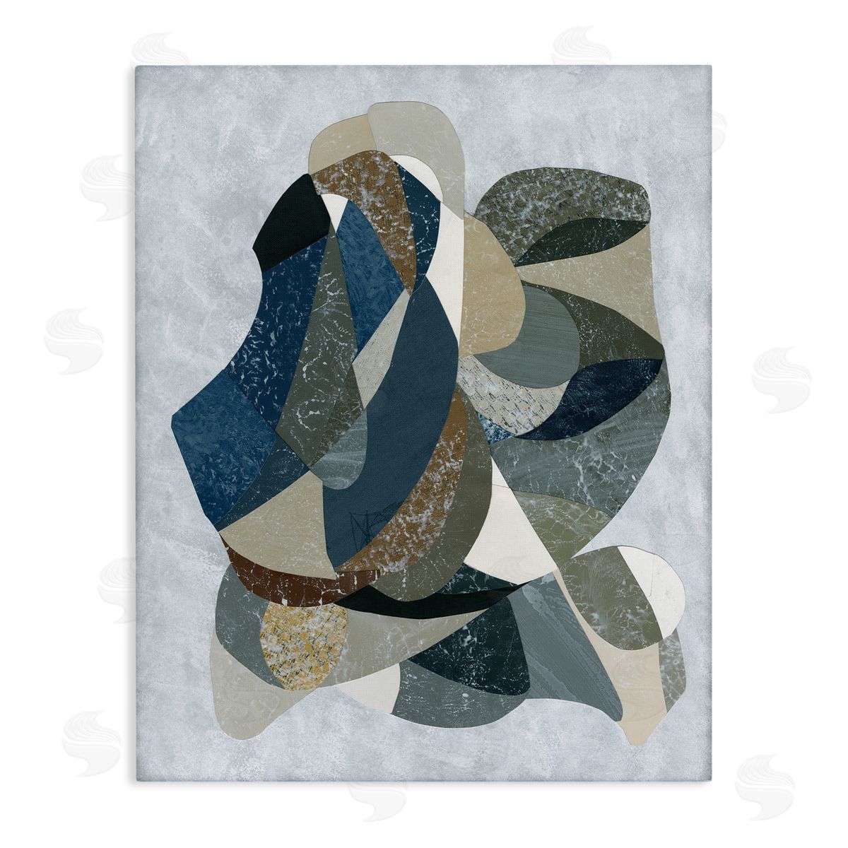 Intertwined Geometric Shapes Canvas Wall Art, Home Decor by Coco Good
